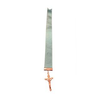 Ribbon Bible Bookmark with crucifix. 11.75" long